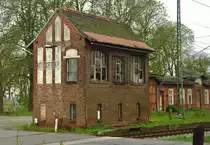 Die Blockstelle D�sedau (KBS 305 Wittenberge–Stendal) am 20.04.2002, ersatzlos aufgehoben am 16.09.2004, anschlie�end abgerissen