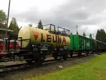 DR Halle 591 382 P während dem 110. Streckenjubiläum am 23.08.2014 im Bahnhof Rennsteig.