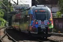 Hier 442 354-7 als RE7 (RE4347) von Wismar nach Ludwigslust, bei der Ausfahrt am 21.7.2014 aus Schwerin Hbf. 