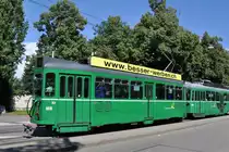 Be 4/4 469 auf der Linie 3 an der Haltestelle Felix Platter Spital. Die Aufnahme stammt vom 17.07.2014.
