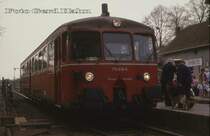 Akku Triebwagen 515626 brachte am 1.5.1988 um 12.00 Uhr Besucher zum Bahnhofs Fest
nach Billerbeck!