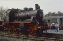 Beim Bahnhofs Fest in Billerbeck wurde am 1.5.1988 auch die ehemalige BLE ELNA Dampflok 146 präsentiert.
