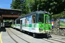 BVB BDeh 4/4 81 abgestellt beim Bahnhof Villars-sur-Ollon, 03.07.2014.