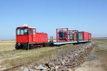 FAUR 399 106-4 zog am 28.08.2014 einen gut beladenen Frachtzug zum Westanleger.