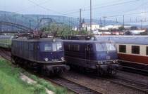  118 026 + 181 002  Heidelberg Hbf  08.05.77