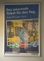 Mit diesem Ticket möchte der Fotograf  keine Fototour unternehmen, man hat ja keine Hand zum fotografieren frei.So gesehen in einem Zug der Linie S1 der S-Bahn Dresden.
18.09.2014  13:09 Uhr.