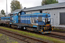  U-Boot  730 601-2 Skanska steht am 15.9.2014 im Bahnhof Volary