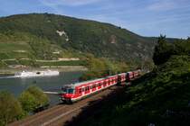 420 474-9 & 420 473-0 als Lt 70703 (Plochingen - Hamm (Westf) Rbf Hso) in Trechtingshausen am 17.09.14