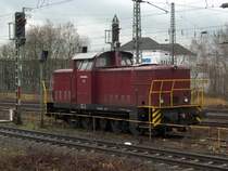 Lok VL6 (Ex V60 DR) der Hochwaldbahn abgestellt in Hamm Hbf. 4.1.07