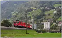 RE1241 nach Scuol/Tarasp mit Ge 4/4 II 628 bei Landquart. (25.09.2014)