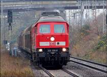 233 326-8 kommt mit dem TEC45501 aus Mukran.   (Stralsund am 18.11.06) 