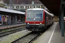 628 415 als RB 22728 nach Friedrichshafen steht am 21.09.14 in Lindau(Bodensee). 