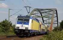 ME 82828 (Göttingen-Uelzen) mit Schublok 146 541-8 bei Burgstemmen 3.9.14