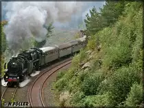 01 1075 diesmal unterstützt von 01 533 am km 79,8 der  Schiefen Ebene 