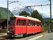 Bem 4/4 7 (ex OEG 65) in Meiringen (19. Mai 1993)