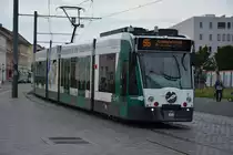 Am 15.08.2014 fährt Siemens Combino 410 Amsterdam auf der Linie 96 zum Kirchsteigfeld.