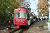 Zug Nr.24(ex.Trogener Bahn)kurz vor der Abfahrt nach Klobenstein/Collalbo in Oberbozen/Soprabolzano.07.10.14