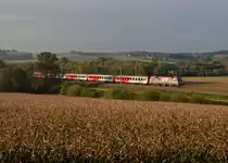 470 005 mit einem REX nach Passau am 10.10.2014 bei Taufkirchen an der Pram.