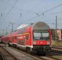 RE 18591 von Warnem�nde nach Berlin Hbf als DB-Dienstfahrt im Rostocker Hbf.11.10.2014 