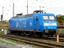 Am 15.10.2014 war     die 145 030-7 von der Press  in Stendal abgestellt . 