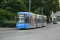 Niederflurstraßenbahn (1) nach Djurgården am 16.09.2014.