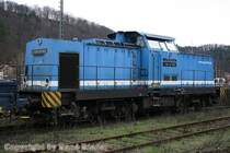 Die V 100-SP-003 von SLG-Spitzke Logistig, wurde am 11.1.2007 in Bad Schandau gesehen.