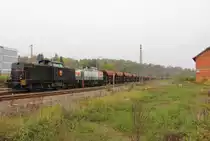 203 148-2 BBL + 203 841-2 Strabag im Coburger G�terbahnhof am 26.10.2014.