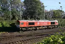 Die Class 66 DE6314  Hanna  von Crossrail steht auf dem Abstellgleis in Aachen-West.
Aufgenommen von der Bärenstrasse in Aachen bei schönem Herbstwetter am Nachmittag vom 18.10.2014. 