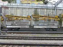 SBB - Dienstwagen Xas 80 85 98 62 422-5 im Bahnhof Spiez am 08.10.2014