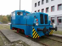 Diese ehemalige Schweriner Werkslok Bauart V10 B fotografierte ich,am 03.Oktober 2014,im Schweriner Eisenbahnmuseum.