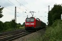 146 114-4 mit einem RE von Schliengen nach Offenburg am Nachmittag des 12.07.14 n�rdlich von Leutersberg.