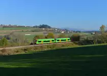 650 654 (VT 19) + 650 655 (VT 20) als WBA1 nach Gotteszell am 28.10.2014 bei Triefenried.