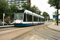 Wagen 2075 GVBA,Linie 17.Amsterdam,Surinameplein,3-7-2006.