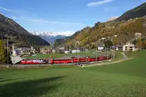 Ge 4/4 III 646 befindet sich am 02.11.2014 in Bergün.