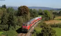 218 436-4 mit dem RE 28636 (Lindau Hbf-Radolfzell) bei Salem 27.9.14