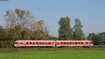 628 334-4 als RB 22721 (Friedrichshafen Hafen-Lindau Hbf) bei Gohren 27.9.14