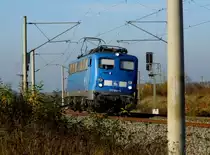Am 07.11.2014 kam die 140 041-5 von der Press aus Richtung Wittenberge und fuhr weiter nach Stendal . 