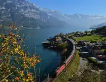 Railjet Zürich-Wien am Walensee bei Mühlehorn
28. Oktober 2014