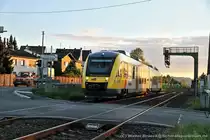 HLB VT 286 Regionalbahn im Abendlicht auf der Lahntalbahn bei Steindorf am 03.05.2014
