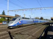 SNCF - TGV 4730 nach Zürich bei der durchfahrt in Rupperswil am 26.10.2014