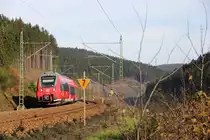 442 104 DB Regio im Frankenwald bei Steinbach am 12.11.2014.