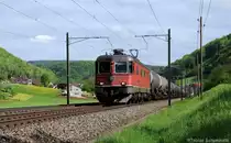 Re6/6 11618 mit Güterzug am 10.05.2013 in Tecknau
