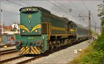 SŽ 664-115 zieht MV247 'Citadella' durch Maribor-Tabor Richtung Budapest. /27.10.2014