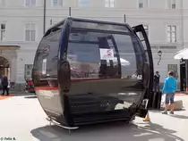 Eine Seilbahngondel der Kitzbühler Seilbahn in Salzburg am 22.08.2014