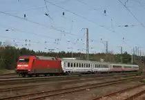 101 046 mit EC 249  Wawel  (Berlin Hbf–Krakow Glowny) am 10.04.2011 in W�nsdorf-Waldstadt