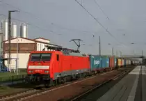 189 014 mit TEC 41301 (Hamburg-Waltershof–Praha-Uhrineves) am 15.04.2011 in Gol�en (Niederlausitz)