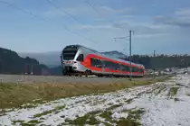 RABe 526 045-0 befindet sich am 09.11.2014 zwischen Biberbrugg und Altmatt.