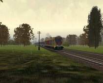 Bei str�menden Regen im Ahrtal. Interlok Maxima mit einem Schwerlastzug Bestehend aus Kiesbeladenen(Interlok)Fakks