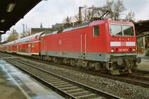 E 143 033-9 mit Doppelstockwagen ..Foto vom Nov.2004