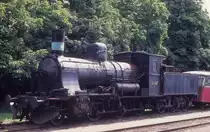 OHJ (Odsherreds Jernbane) Dampflok D 857 (Berliner Maschinenbau AG 1909, ex-DSB D 857, ausgemustert 1967) Nørre Asmindrup am 25. Juli 1974.